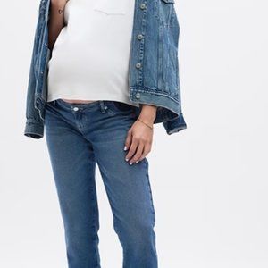 Gap maternity inset panel girlfriend jeans